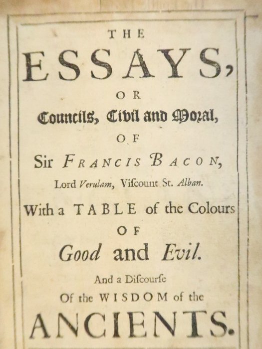 francis bacon essays civil and moral