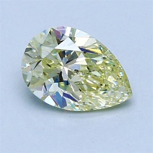 1 pcs Diamante - 1.05 ct - Pera - fancy light yellow - VVS2