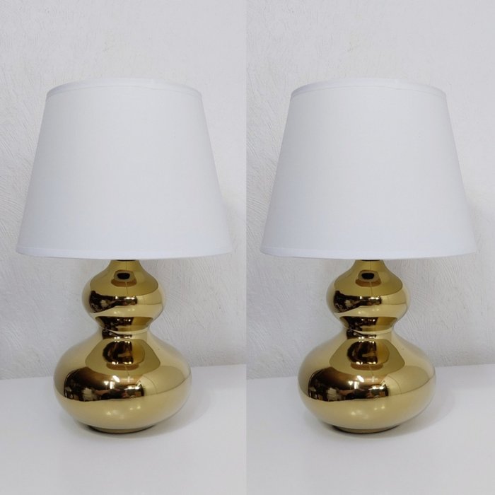 Cottex - Lampa stołowa (2) - Hanna - Bawełna, Ceramika