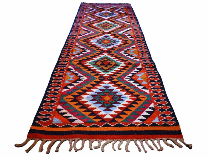 Färgglada Tribal Kurdi - Kelim - 290 cm - 90 cm