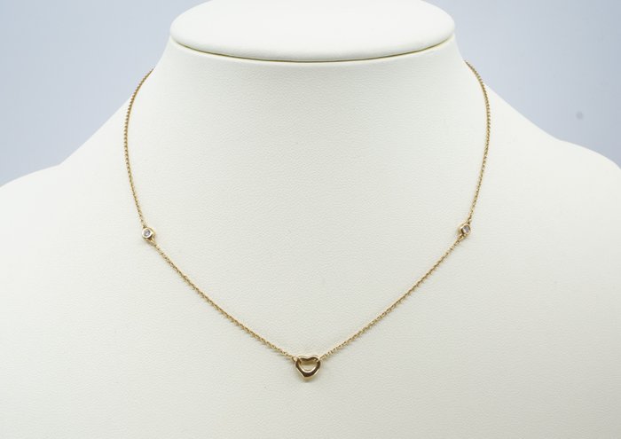 Tiffany & Co. - Halskette - Diamond Open Heart Necklace with diamonds - Roségold 