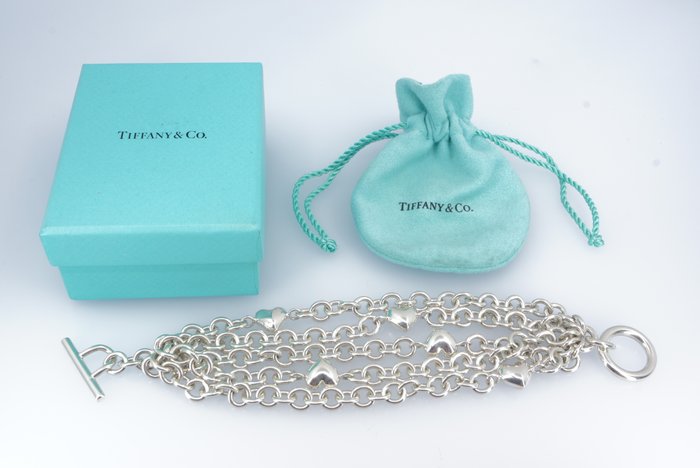 Tiffany & Co. - Armband - Multistrand Puffed Heart - Full Set Silber 