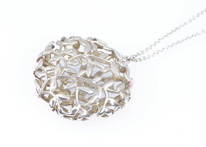 Tiffany & Co - Olive Leaf Medallion Large - 925 银 - 项链