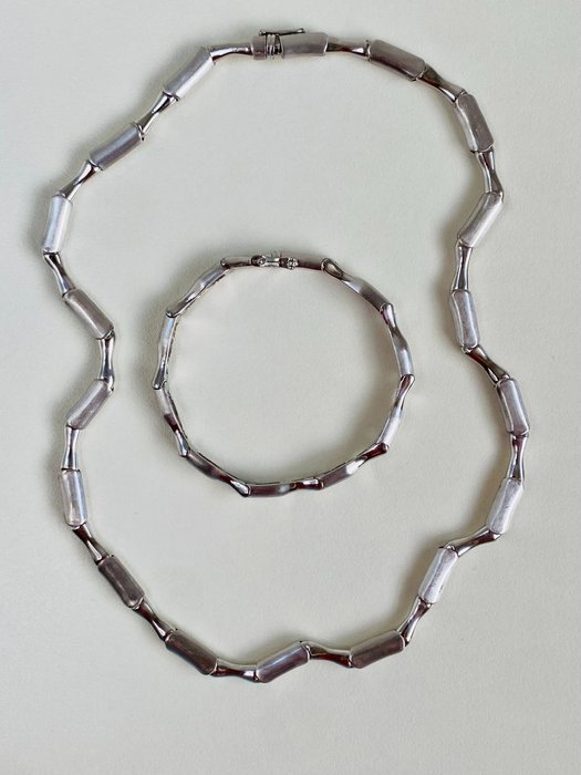 Pierre Cardin - 925 Sølv - Armbånd, Halskjede, Sett