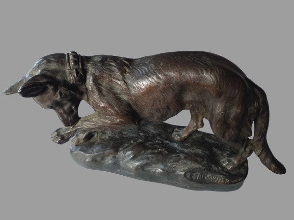 Thomas Cartier (1879-1943) - Hund, Skulptur (1) - Bronze - Anfang des 20. Jahrhunderts