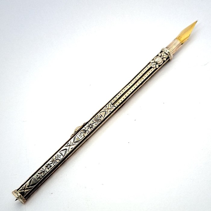 Antica combinazione di penna, matita e coltello penna (1) - .925 argento -  Francia - Fine XIX secolo - Catawiki
