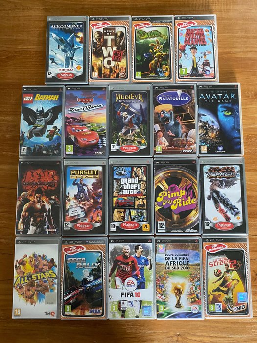 19 Sony PSP - PlayStation Portable - Video games - In original box
