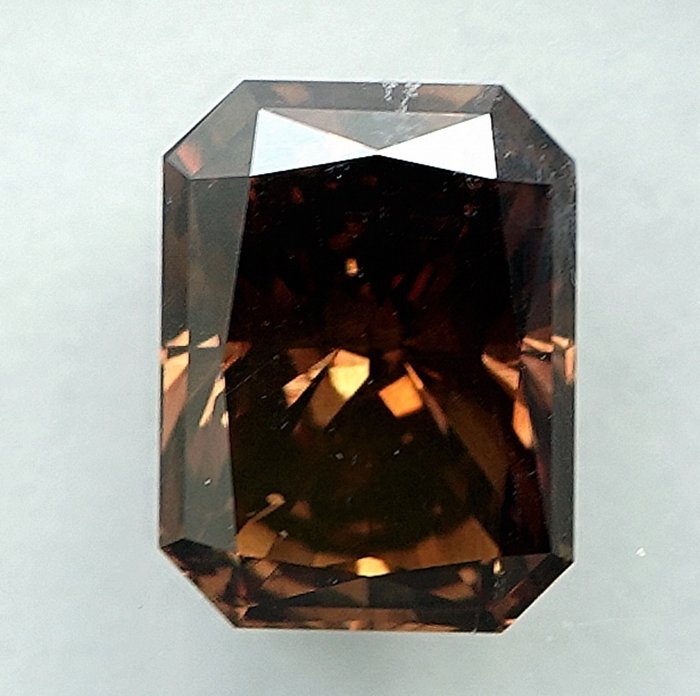 Diamant - 1.00 ct - Radiant - Cognac - Si1 - NO RESERVE PRICE