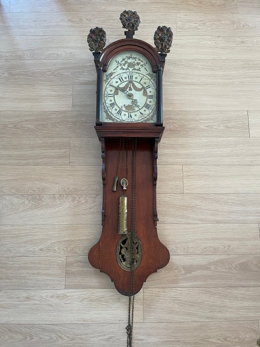 Orologio a coda frisone - Legno, rovere - Seconda metà del 19° secolo