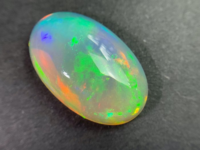 Orange clair + Jeu de couleurs (vives) Opale de cristal - 2.44 ct