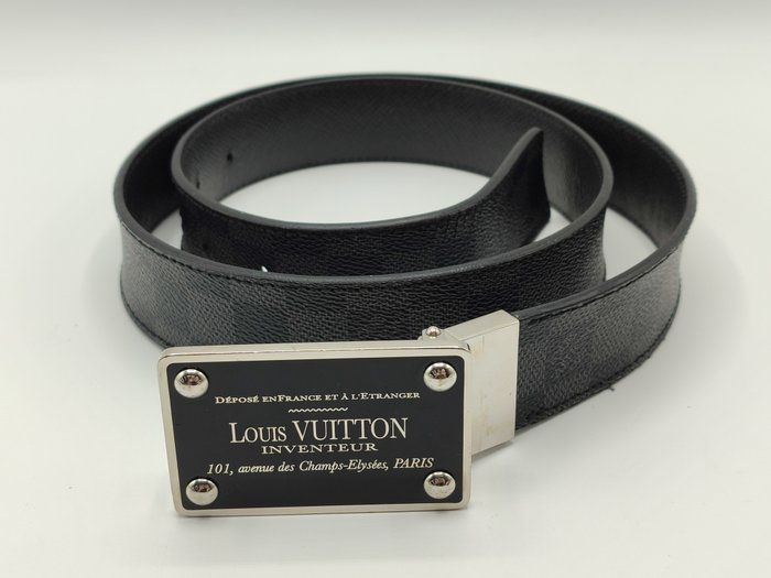Louis Vuitton Damier Graphite Canvas Reversible Inventeur Belt 120