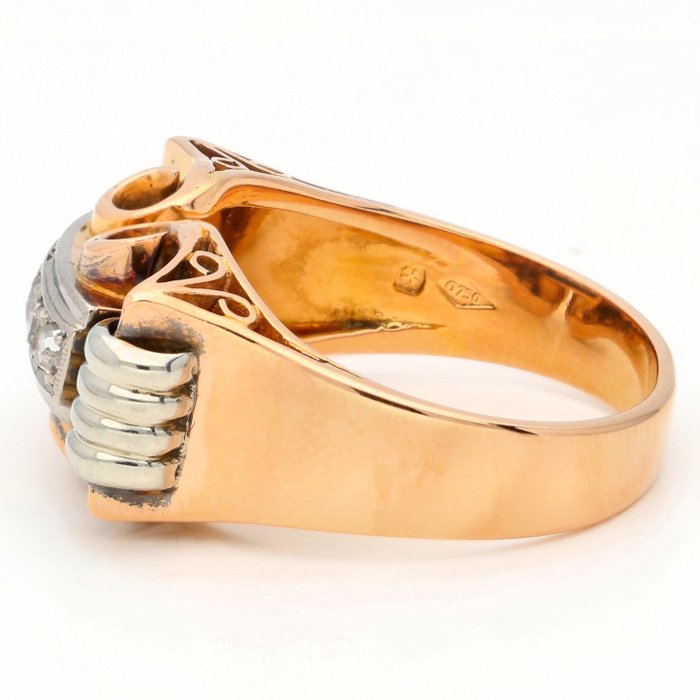 No Reserve – 18 karaat Goud, Tweekleurig – Ring Diamant