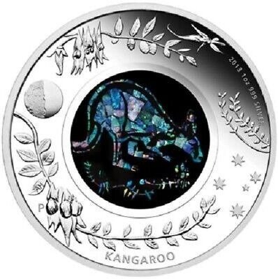 Australie. 1 Dollar 2013 Australian Opal Series - The Kangaroo, 1 Oz (.999) Proof