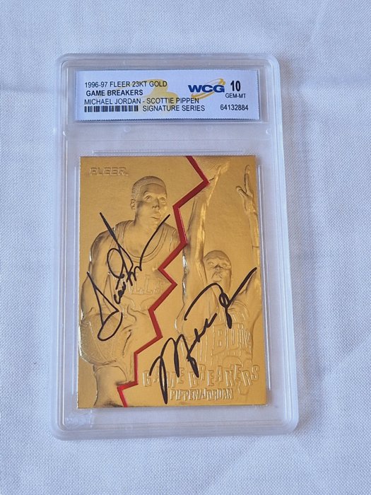 1996/97 - Fleer - 23KT Gold - Michael Jordan / Scottie Pippen - Signature Series - 1 Graded card - WCG 10