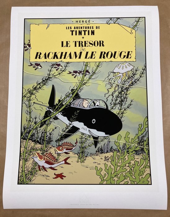 Tintin - Sérigraphie Escale - Le trésor de Rackham le rouge - 1 列印 - 1988