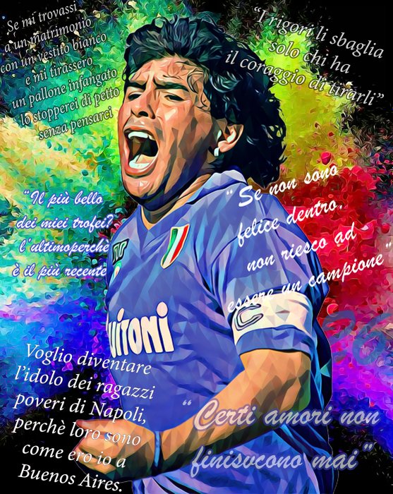 Raffaele de leo - Napoli - Maradona V2 -  limited edition 4/30 Fine art Giclèe