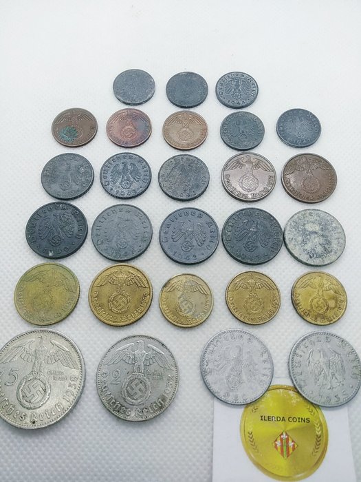 Germany, Third Reich. Lot of 27 Different Coins