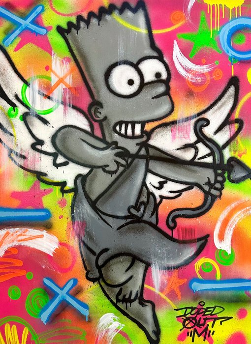  Graffiti Wall Art of Louis Vuitton - Bart Simpson