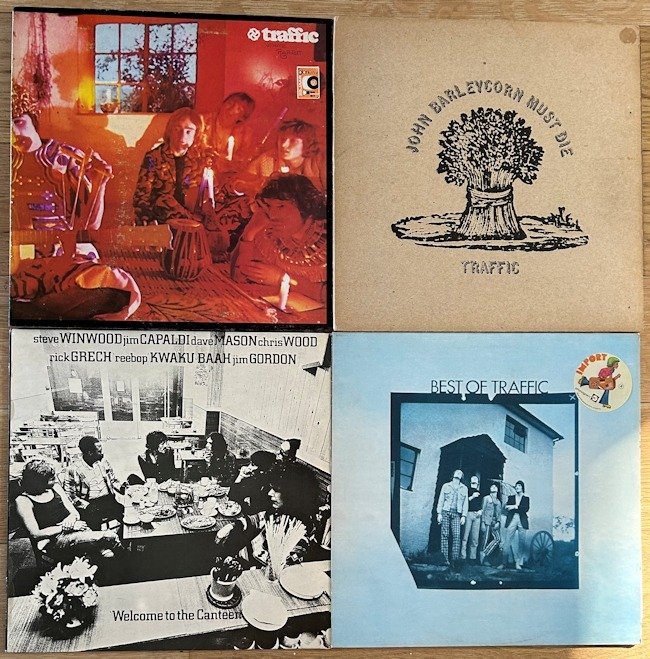 Traffic - TRAFFIC (with Steve Winwood): lot of 4 lp's (Mr. Fantasy/ John Barleycorn must die/ Welcome to the - 多个标题 - 黑胶唱片 - 1970