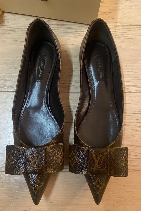 Louis Vuitton Monogram Womens Heeled Sandals, Brown, 39