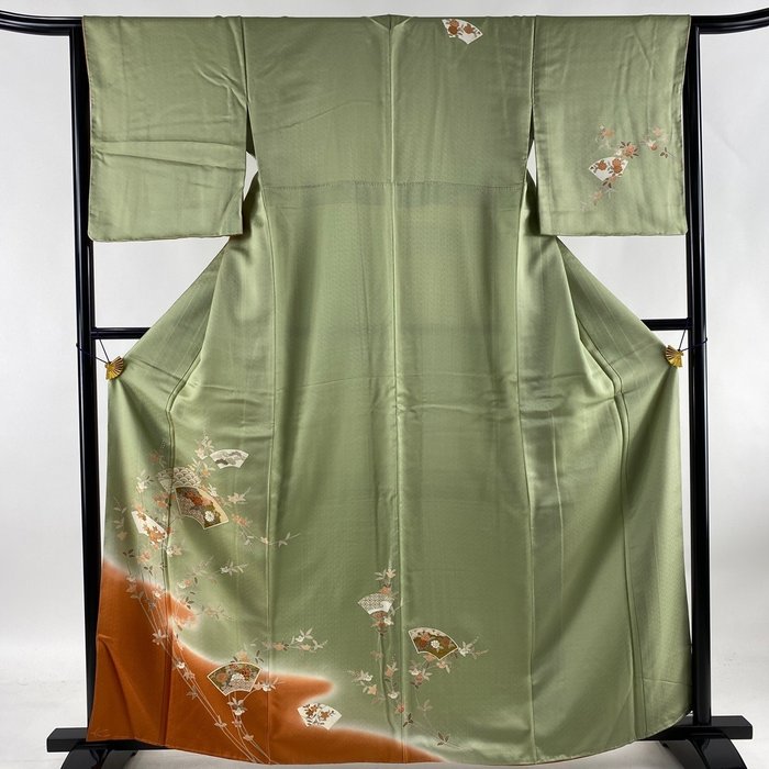Kimono, Tsukesage (1) - Seta - crisantemo - Giappone - Seconda metà del 20° secolo