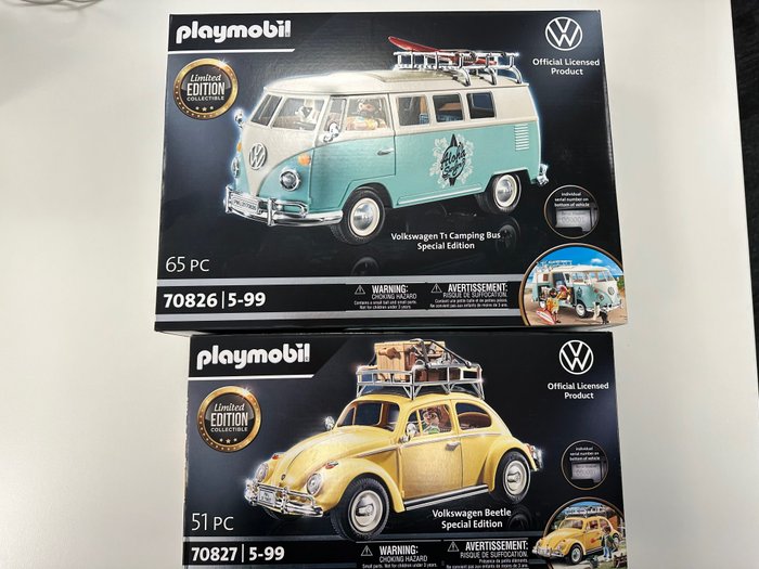 PLAYMOBIL Volkswagen Beetle & T1 Camping Bus