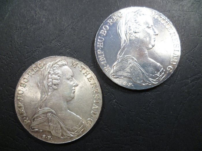 Austria. Maria Theresia (1740-1780). 1 Thaler (taler) 1780 SF Restrike (2 Coins)