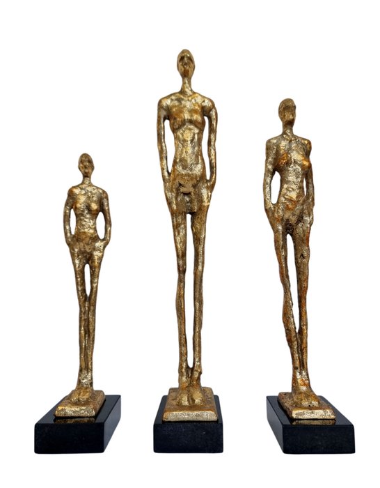 Sculptură, De drie wijzen - 41 cm - Aluminiu
