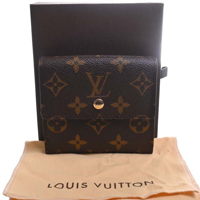 Louis Vuitton Vintage Brown Damier Ebene Porte-Monnaie Canvas