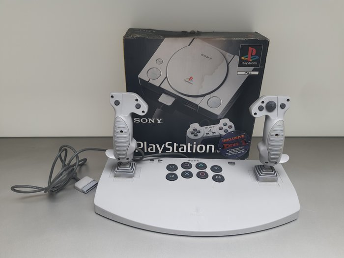 Sony Playstation 1 - SCPH-1002 - Audiophile console (famous) - Set de consola de videojuegos + juegos - En la caja original