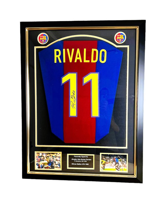 巴塞隆納足球俱樂部 - 西班牙甲級足球聯賽 - Rivaldo - 足球衫