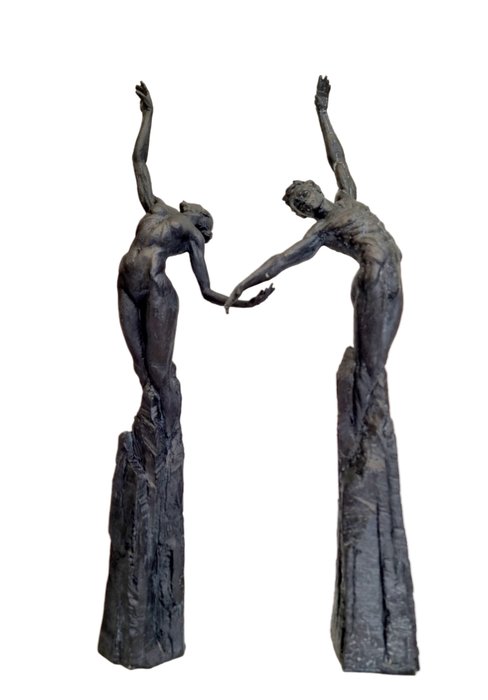 雕像 - Man en vrouw - 53 cm (2) - 树脂/聚酯