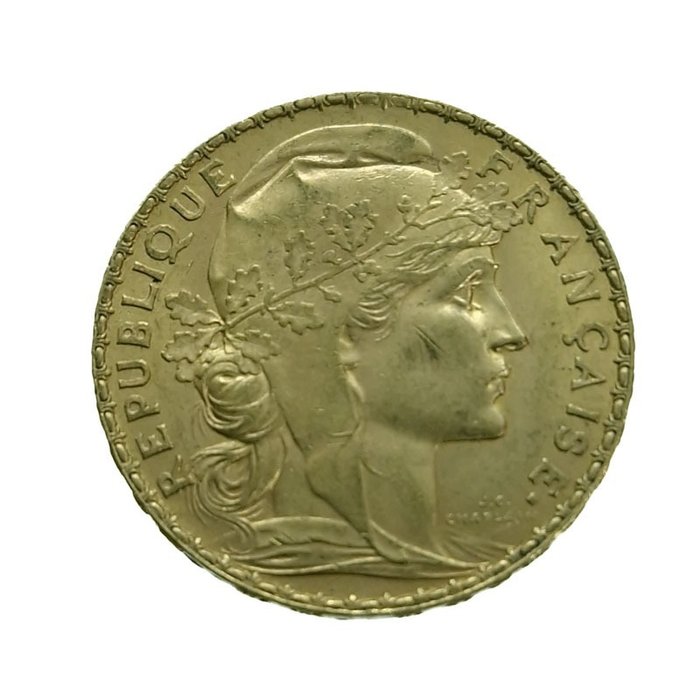 Frankreich. 20 Francs 1910  Third Republic Marianne