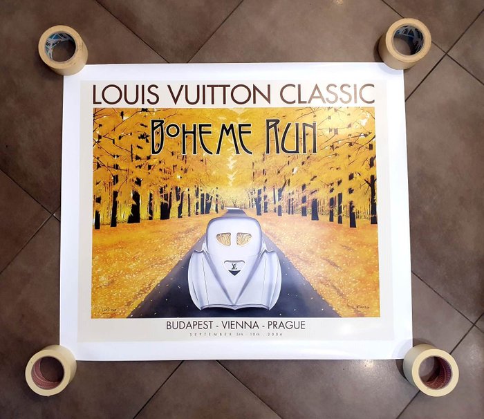Gerard Courbouleix-Deneriaz, Louis Vuitton Classic Signed Poster