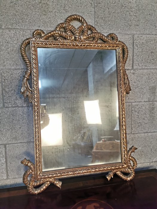 Espelho de parede  - Dourado, Madeira