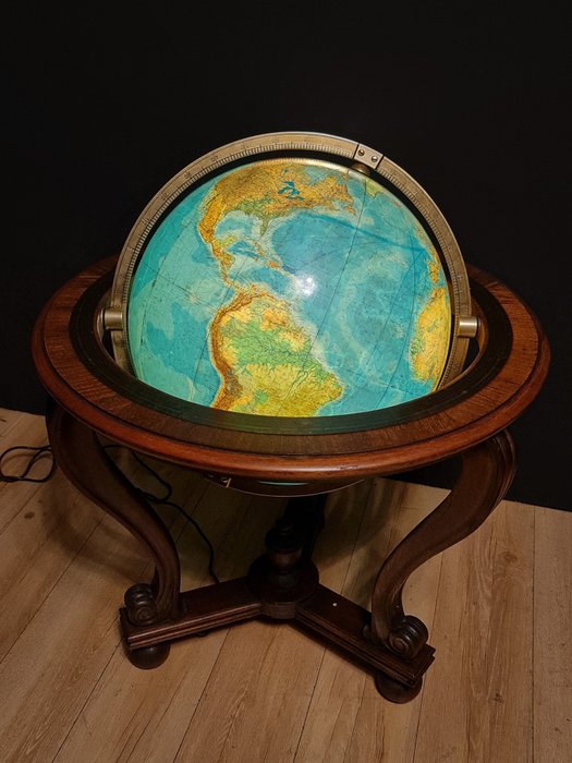 Columbus Verlag paul Oestergaard - Globe (1) - Brass, Crystal, Wood