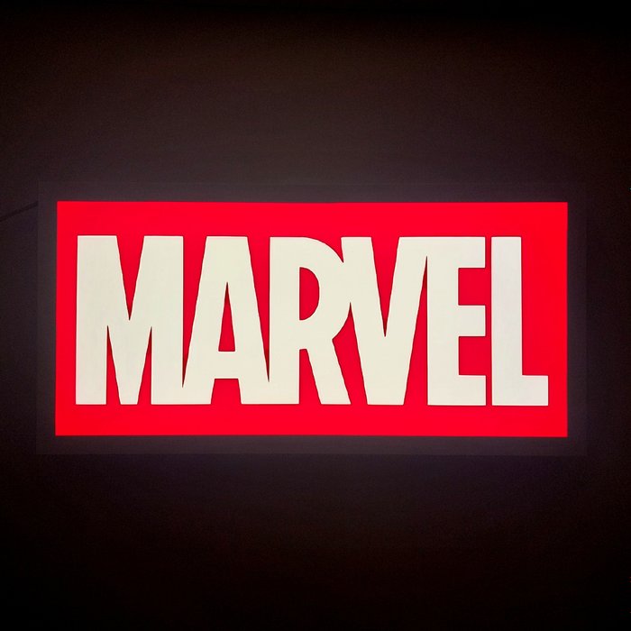 Marvel - 照明标志 (1) - 漫威-发光广告牌 - 塑料, 金属