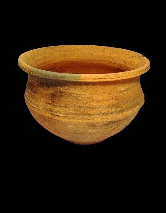 古罗马 Terracotta - 高卢罗马杯饰有浮雕圆圈