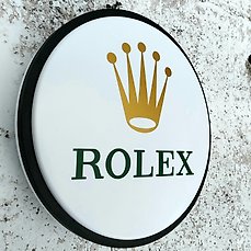 Rolex – Lichtbord (1) – Rolex ligthed sign – Plastic, Staal