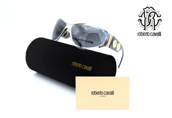 Roberto Cavalli - No Reserve Price - RC1135 32A - Made in Italy - Exclusive Gold Metal & Blue Acetate Design - - Sonnenbrille