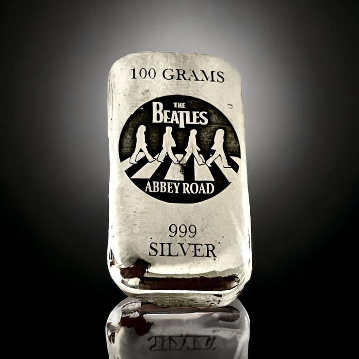 100 grams - Ezüst .999 - Beatles - No Reserve  (Nincs minimálár)