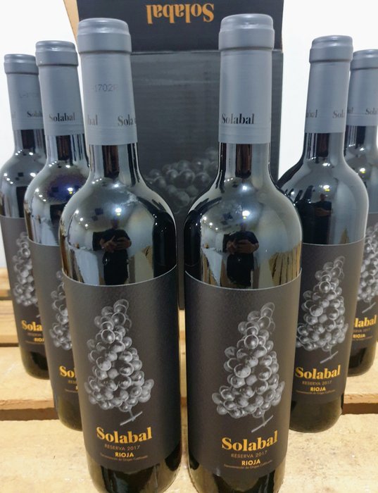 2017 Bodega y Viñedos Solabal - Rioja Reserva - 6 Botellas (0,75 L)