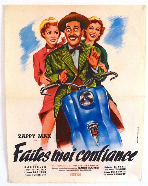 Aucun - Zappy Max  – Faites moi confiance –Scooter Terrot -Affiche originale -1953