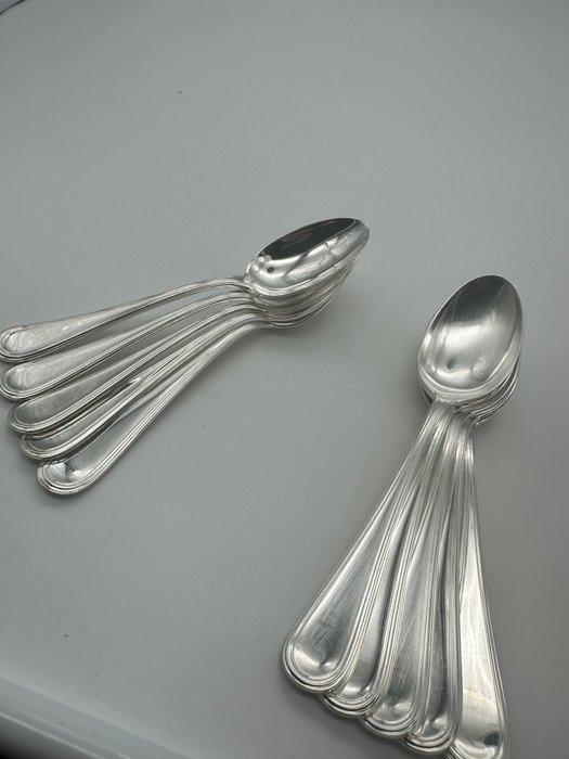 fornari roma - Dessert forks and teaspoons (22) - Silver-plated - Catawiki