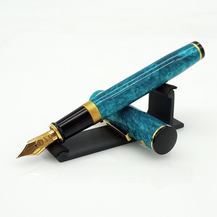Wahl Eversharp Pen - Decoband - Green Jade - Gold Trim - 钢笔