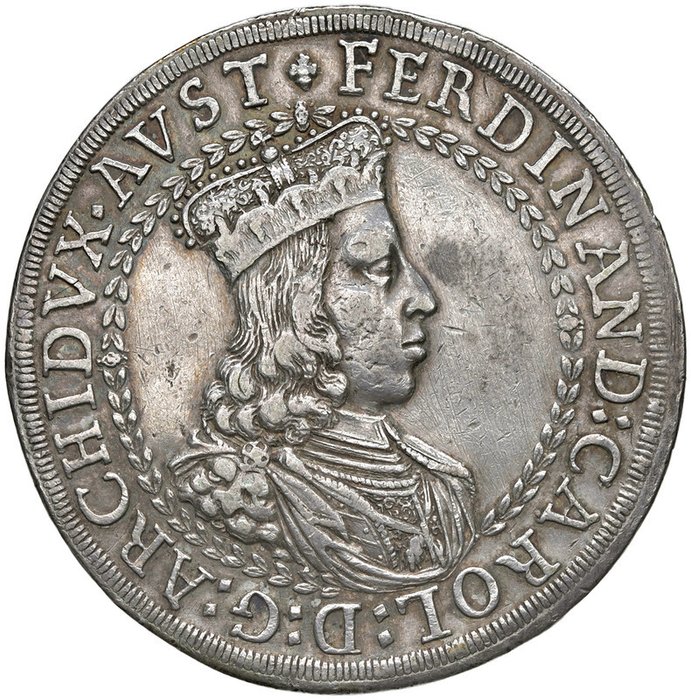 Münzen Römisch Deutsches Reich - Habsburgische Erb- und Kronlande. Erzherzog Ferdinand Karl 1632 - 1662. Doppeltaler o.J. Hall. RARE