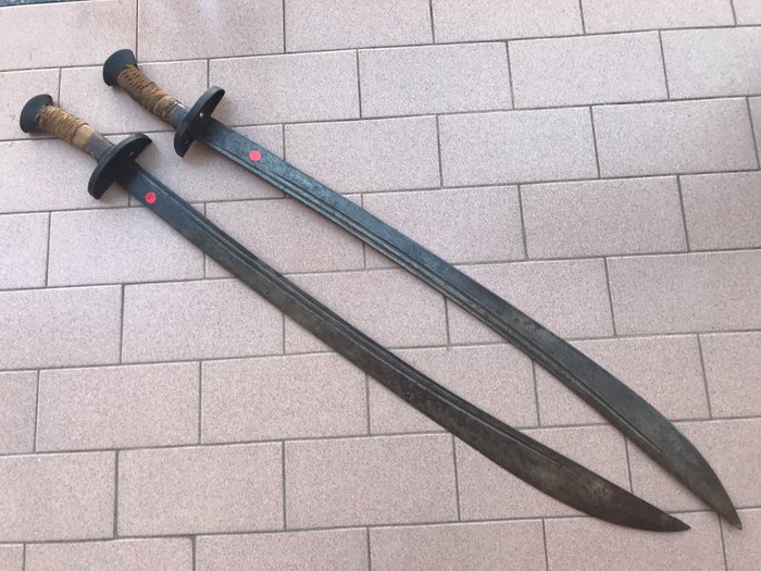Schwert - Eisen (Gusseisen/ Schmiedeeisen), Holz, Stahl - China - Qing Dynastie (1644-1911)