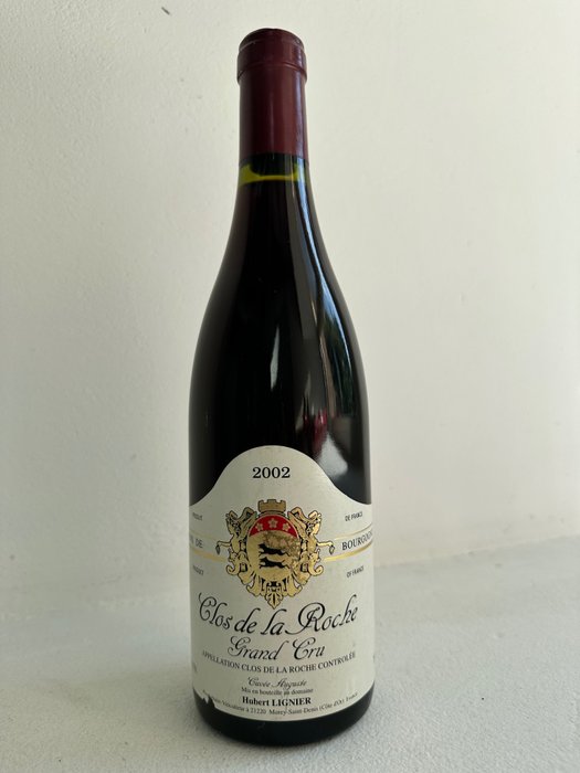 2002 Clos de la Roche Grand Cru - Domaine Hubert Lignier - Bourgondië - 1 Fles (0,75 liter)