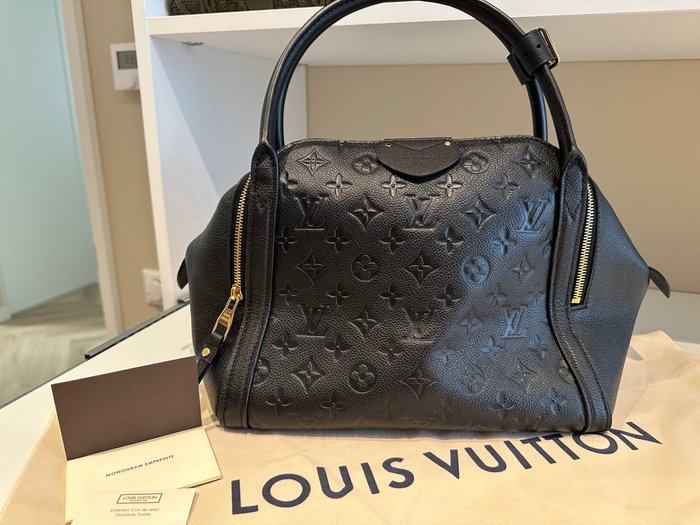 Louis Vuitton Black Monogram Empreinte Marais MM Handbag Louis Vuitton