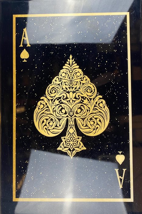Mike Blackarts - Card of spades epoxy glitter Artwork - Catawiki